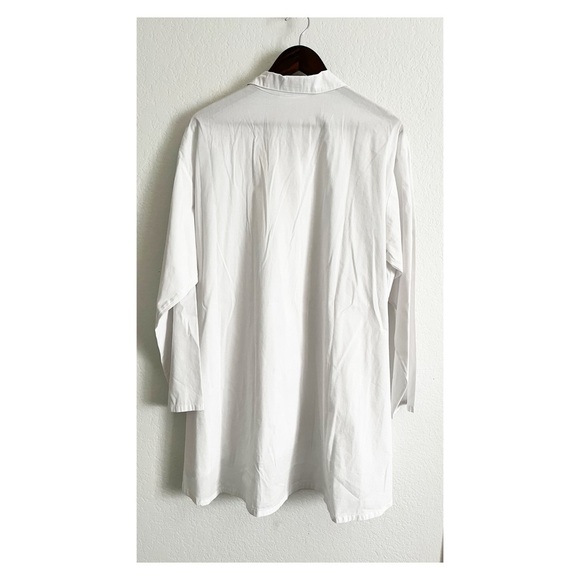 Bryn Walker Oversized Lagenlook Button Down Tunic Top Cotton Blend - Picture 3 of 10